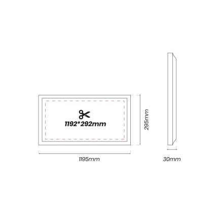 LED Podhledový panel LED/40W/230V 4000K 120x30 cm