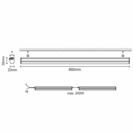 LED Podlinkové svítidlo LED/12W/230V 4000K