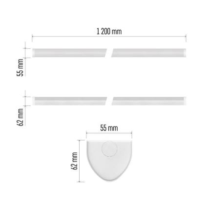 LED Podlinkové svítidlo LED/40W/230V 4000K 120 cm