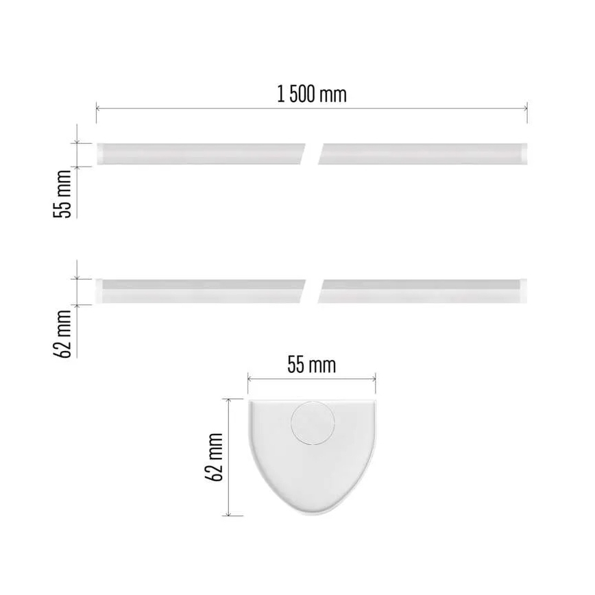LED Podlinkové svítidlo LED/60W/230V 4000K 150 cm
