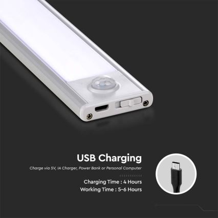 LED Podlinkové svítidlo se senzorem LED/1,5W/5V 1500 mAh 3000K