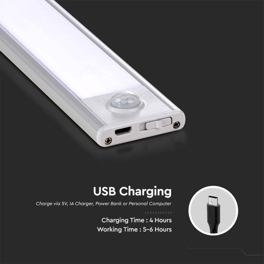 LED Podlinkové svítidlo se senzorem LED/1,5W/5V 1500 mAh 3000K
