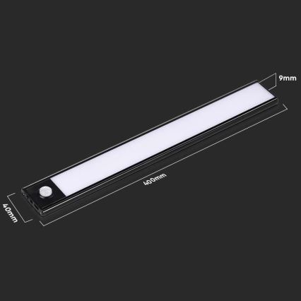 LED Podlinkové svítidlo se senzorem LED/2W/5V 2200 mAh 3000K
