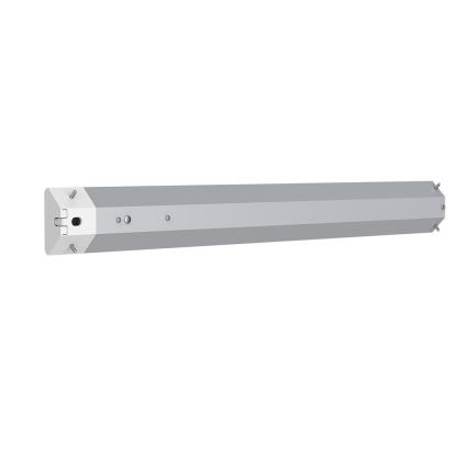 LED Podlinkové svítidlo se zásuvkami a USB porty LED/18W/230V 4000K stříbrná
