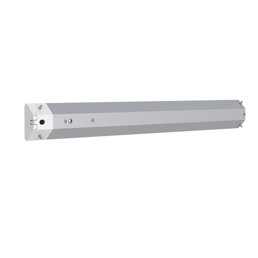 LED Podlinkové svítidlo se zásuvkami a USB porty LED/18W/230V 4000K stříbrná