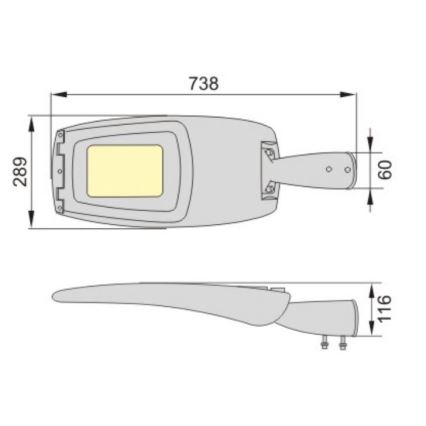 LED Pouliční lampa ADQUEN PLUS LED/100W/230V IP66