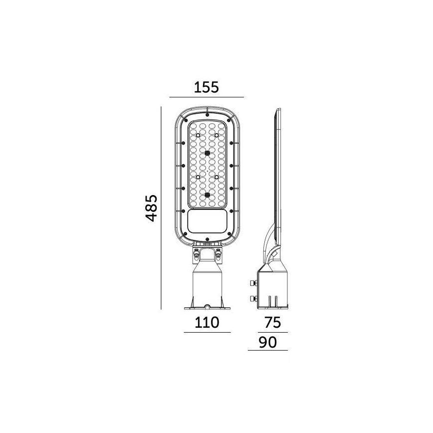 LED Pouliční lampa BRELUXO LED/100W/230V 4000K IP65