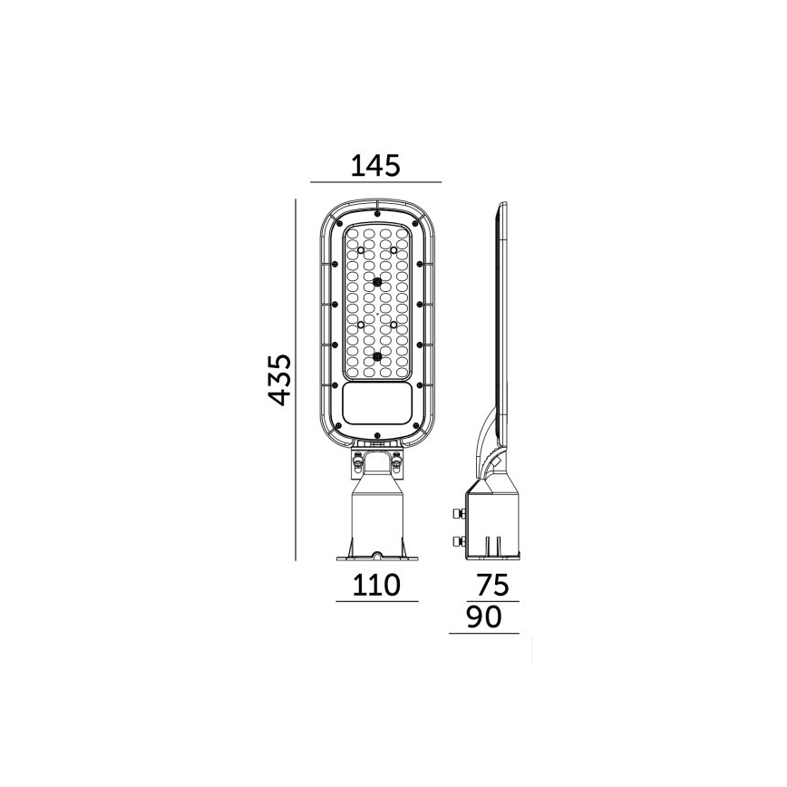 LED Pouliční lampa BRELUXO LED/50W/230V 4000K IP65