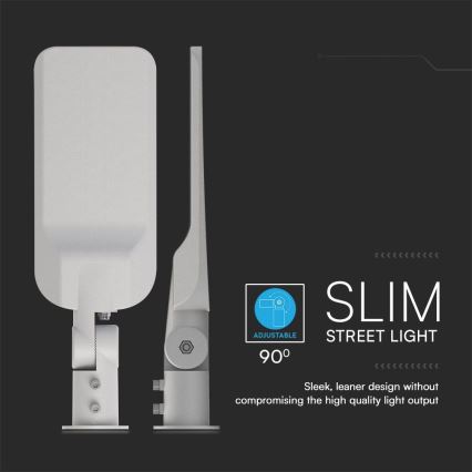 LED Pouliční lampa se senzorem soumraku SAMSUNG CHIP LED/100W/230V 4000K IP65 šedá