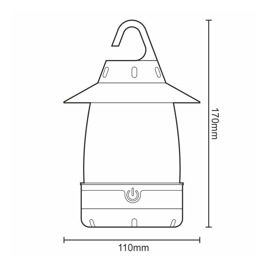 LED Přenosná lampa 3xLED/4xAA IPX4