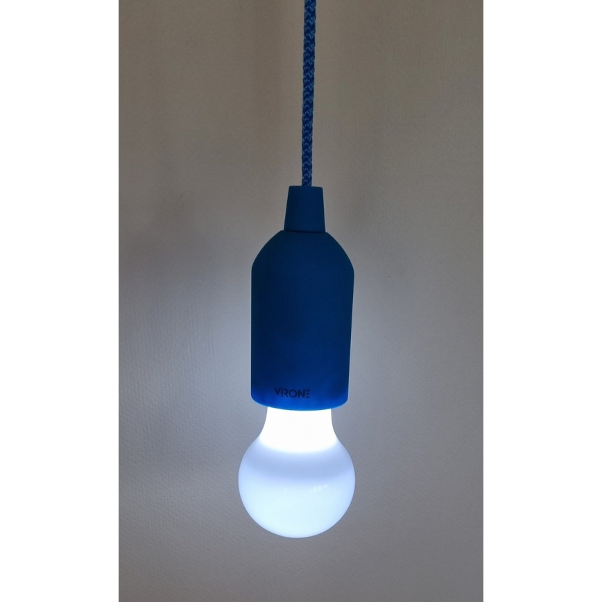 LED Přenosná lampa LED/1W/3xAAA modrá