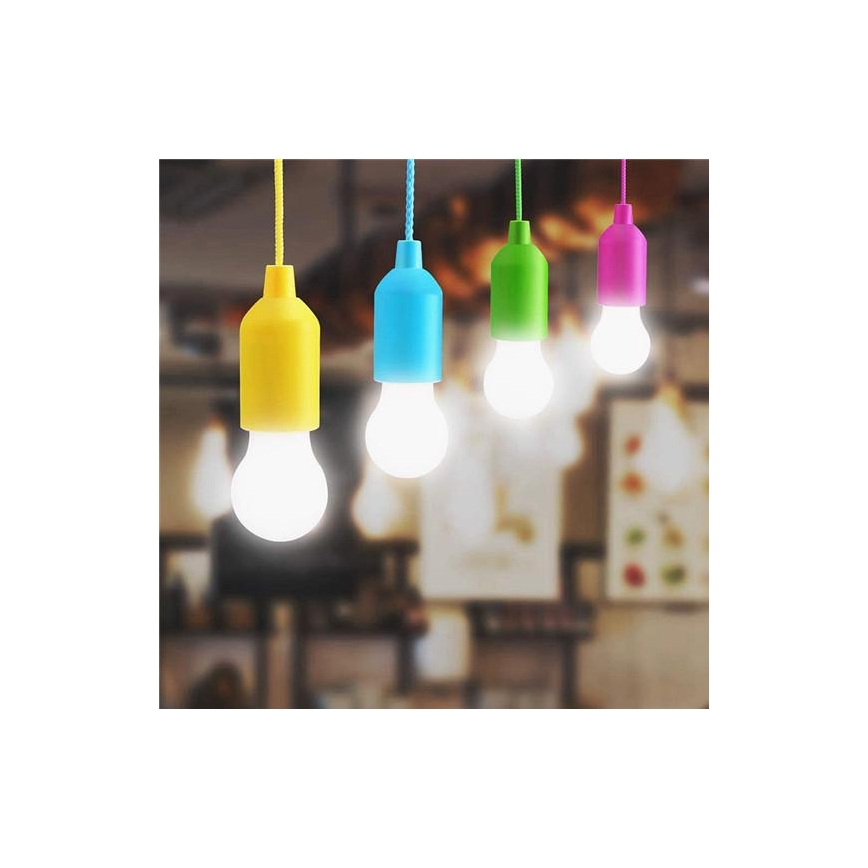 LED Přenosná lampa LED/1W/3xAAA modrá