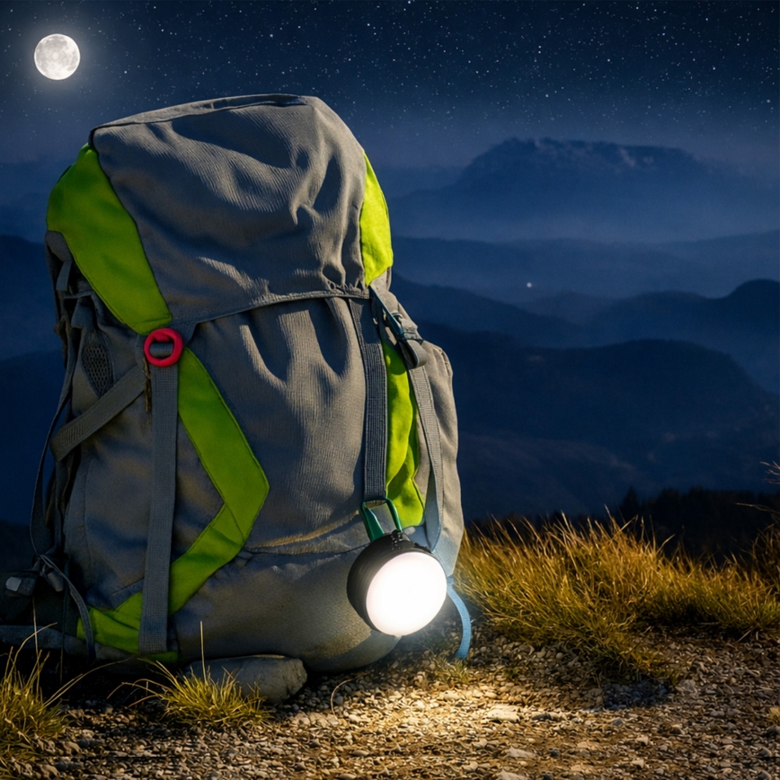 LED Přenosná nabíjecí lampa LUMINA POCKET LED/5V 500 mAh černá