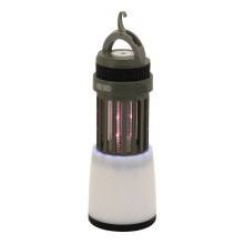 LED Přenosná nabíjecí lampa s lapačem hmyzu LED/2W/1800mAh/3xAAA IPX4 zelená