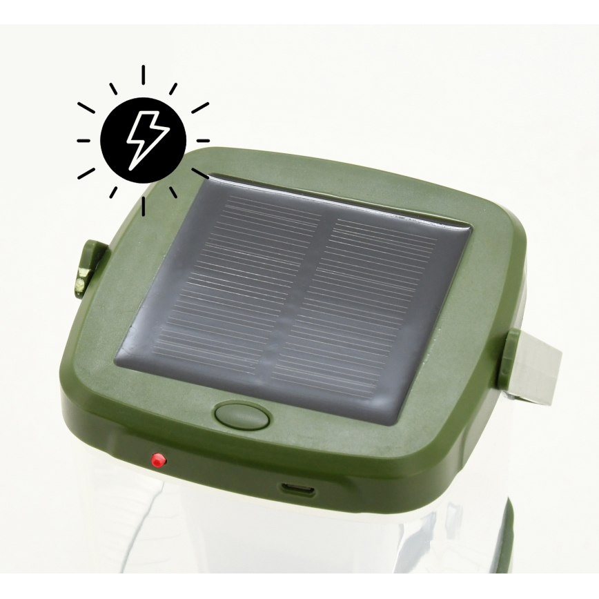 LED Přenosná nabíjecí lampa s lapačem hmyzu LED/3W/1800 mAh zelená
