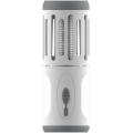 LED Přenosná nabíjecí lampa s lapačem hmyzu LED/6W/1800 mAh IPX4 bílá/šedá