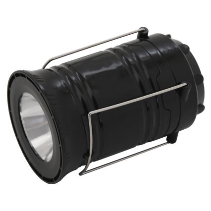 LED Přenosná solární lampa LED/1200mAh černá