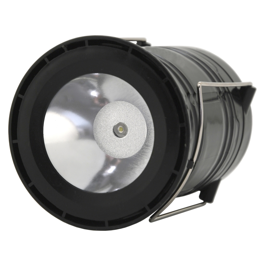 LED Přenosná solární lampa LED/1200mAh černá