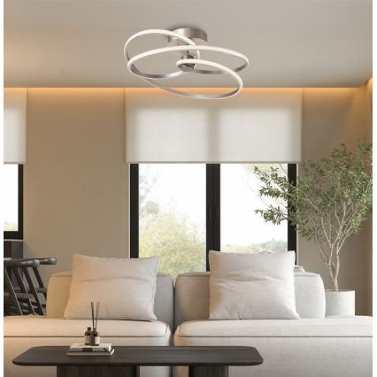 LED Přisazený lustr CORT LED/40W/230V stříbrná