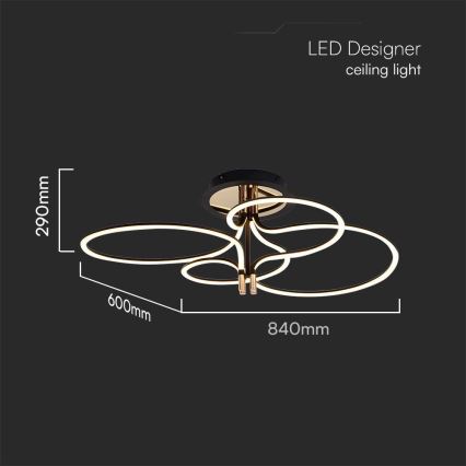 LED Přisazený lustr LED/36W/230V 3000K