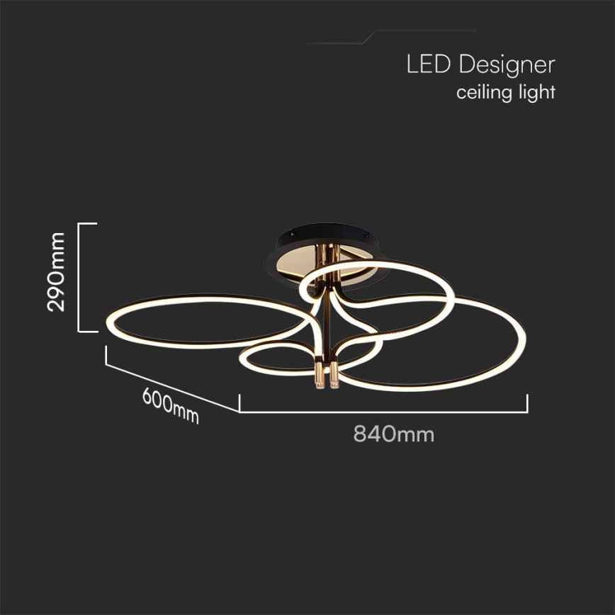 LED Přisazený lustr LED/36W/230V 3000K
