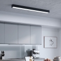 LED Přisazený/lustr na lanku LED/44W/230V 6000K 120 cm černá