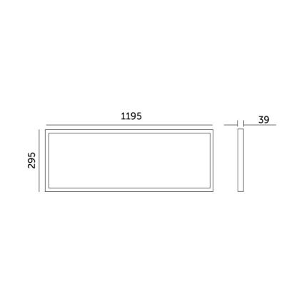 LED Přisazený panel BRISBANE LED/36W/230V 4000K 29,5x119 cm bílá