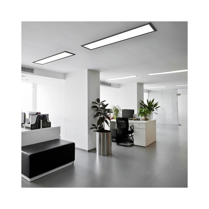 LED Přisazený panel BRISBANE LED/36W/230V 4000K 29,5x119 cm černá
