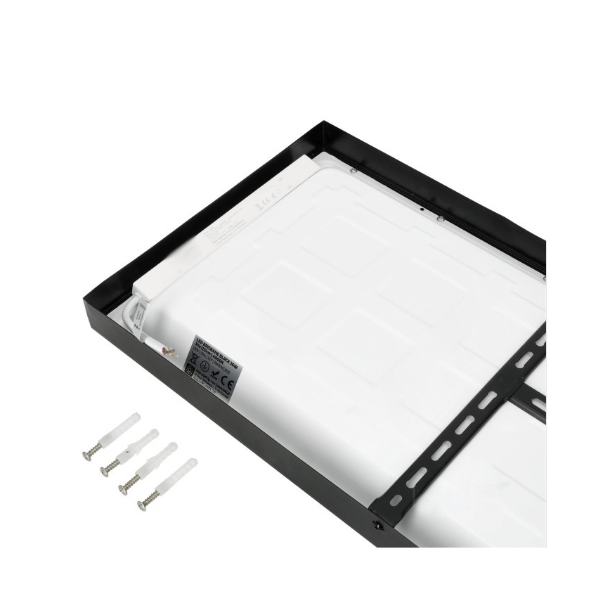 LED Přisazený panel BRISBANE LED/36W/230V 4000K 29,5x119 cm černá