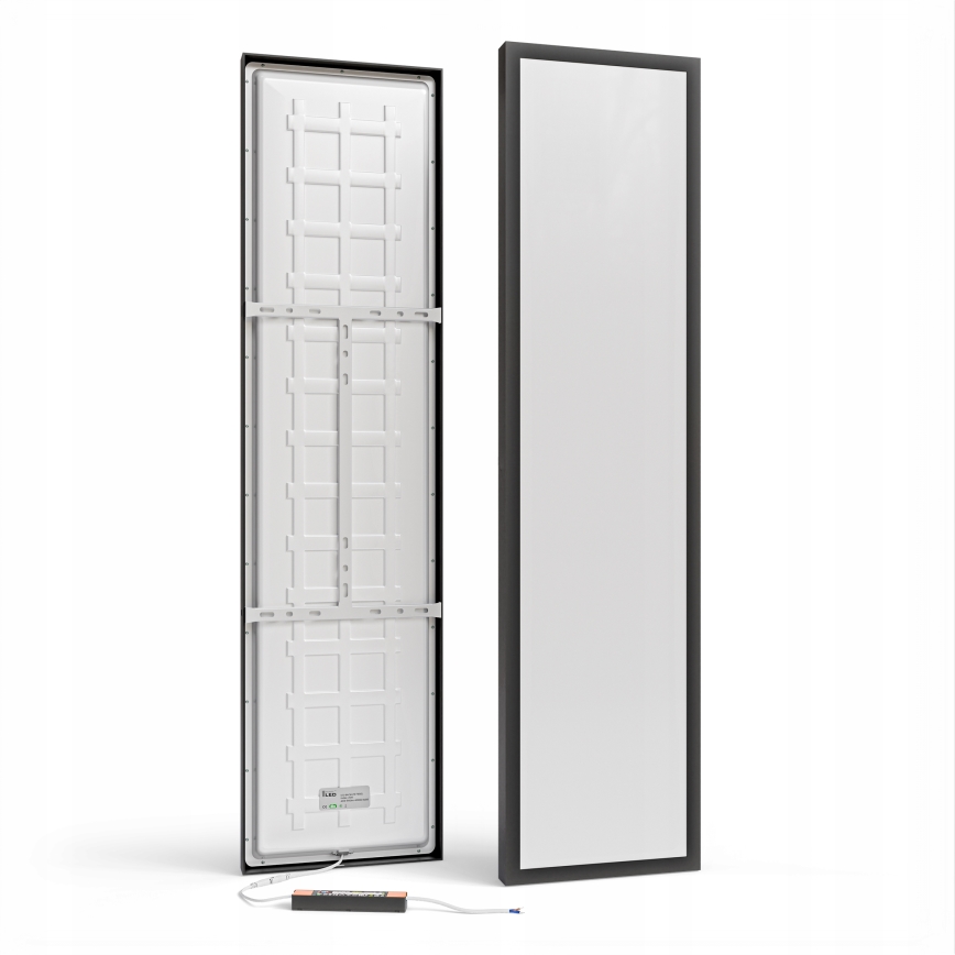 LED Přisazený panel LED/60W/230V 30x120 cm černá