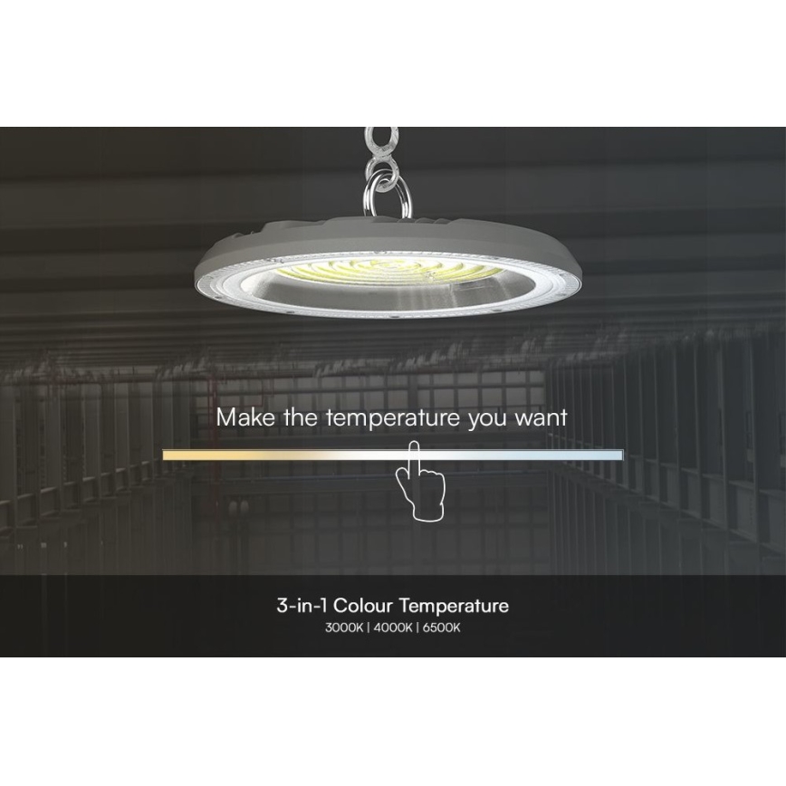 LED Průmyslové svítidlo High Bay LED/100W/230V 3000/4000/6500K IP65 ø 23,5 cm
