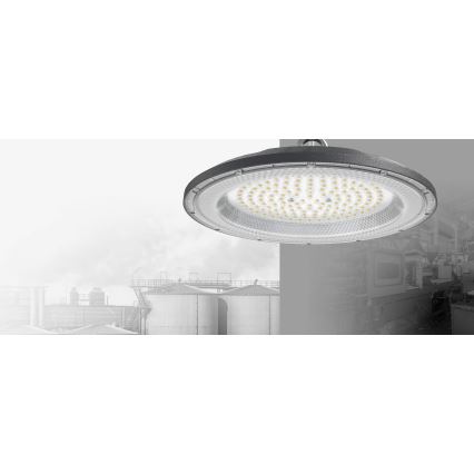 LED Průmyslové technické svítidlo HIGHBAY LED/100W/230V 4500K IP65 šedá