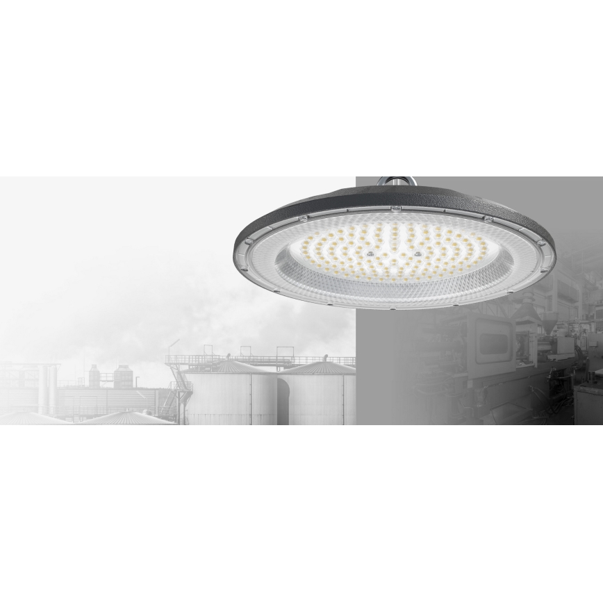 LED Průmyslové technické svítidlo HIGHBAY LED/100W/230V 4500K IP65 šedá