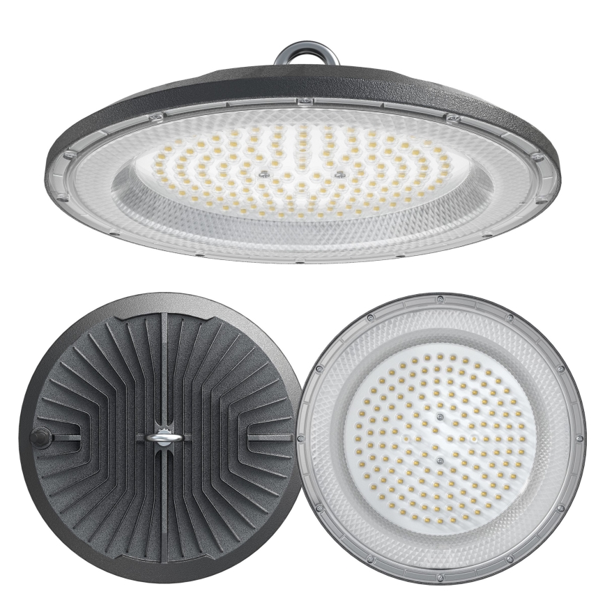 LED Průmyslové technické svítidlo HIGHBAY LED/100W/230V 4500K IP65 šedá