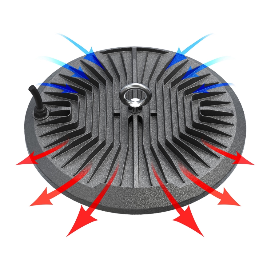 LED Průmyslové technické svítidlo HIGHBAY LED/100W/230V 4500K IP65 šedá