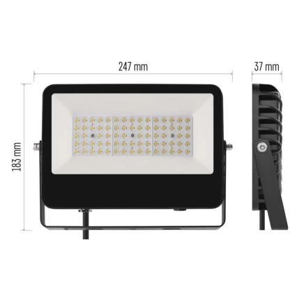 LED Reflektor AVENO LED/48W/230V 4000K 7200 lm IP66 černá