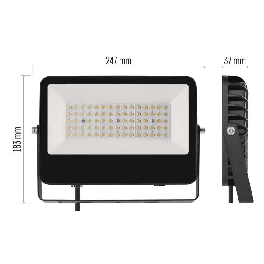 LED Reflektor AVENO LED/48W/230V 4000K 7200 lm IP66 černá