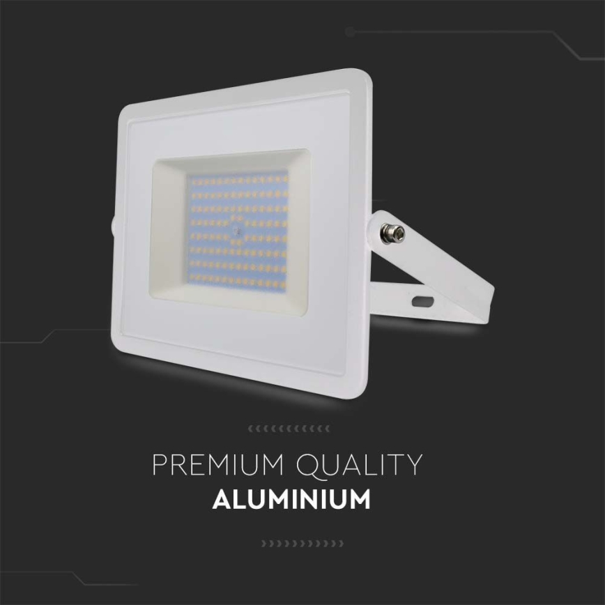 LED Reflektor LED/100W/230V 4000K IP65 bílá
