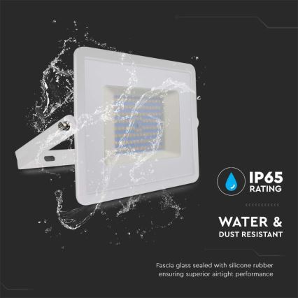 LED Reflektor LED/100W/230V 4000K IP65 bílá