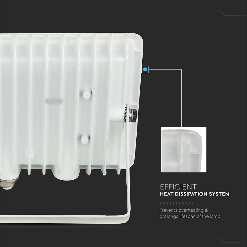LED Reflektor LED/100W/230V 4000K IP65 bílá