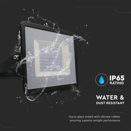 LED Reflektor LED/100W/230V 4000K IP65 černá