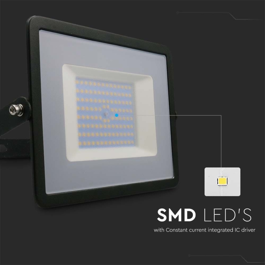 LED Reflektor LED/100W/230V 4000K IP65 černá