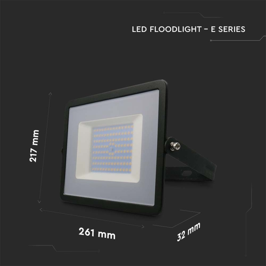LED Reflektor LED/100W/230V 4000K IP65 černá