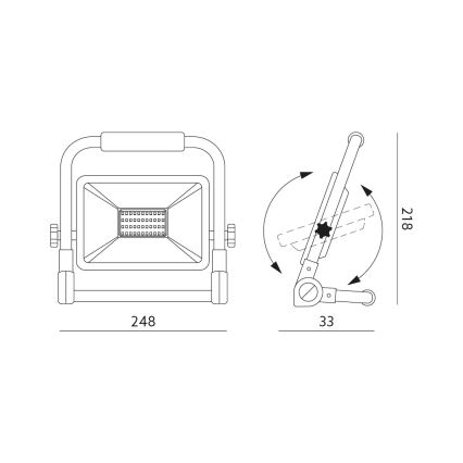 LED Reflektor LED/100W/230V 4000K IP65