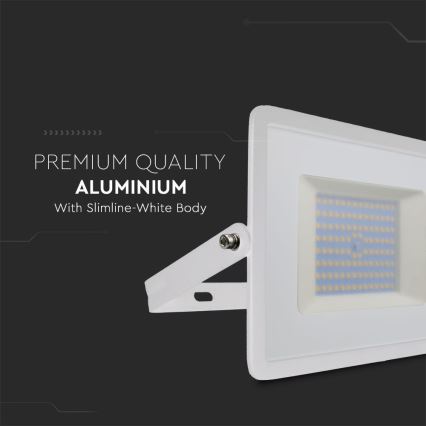 LED Reflektor LED/100W/230V 6500K IP65 bílá