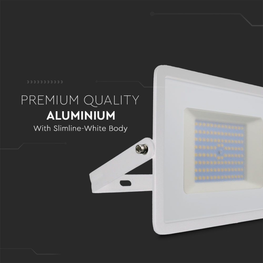 LED Reflektor LED/100W/230V 6500K IP65 bílá