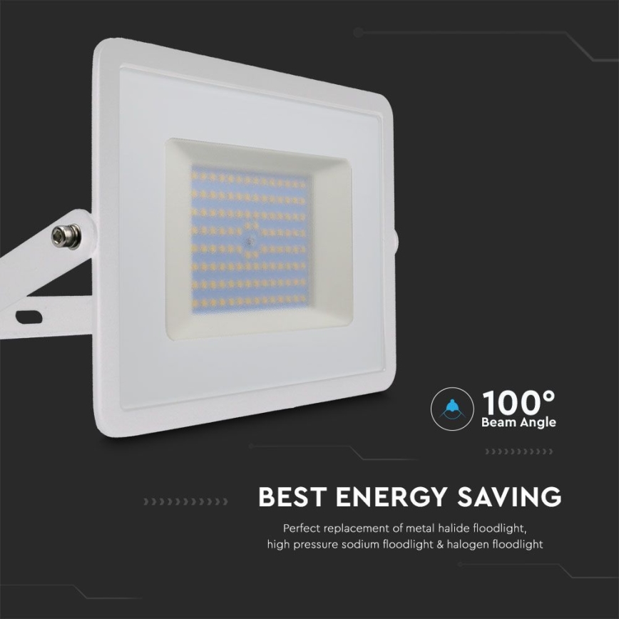 LED Reflektor LED/100W/230V 6500K IP65 bílá