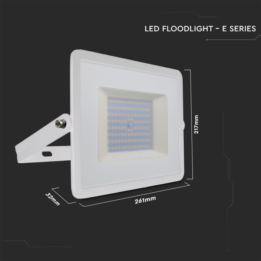 LED Reflektor LED/100W/230V 6500K IP65 bílá