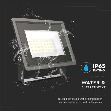 LED Reflektor LED/20W/230V 6500K IP65 černá