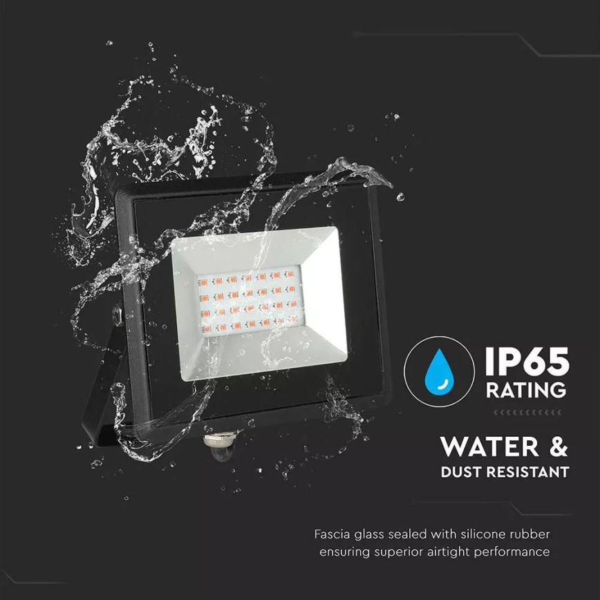 LED Reflektor LED/20W/230V IP65 růžové světlo